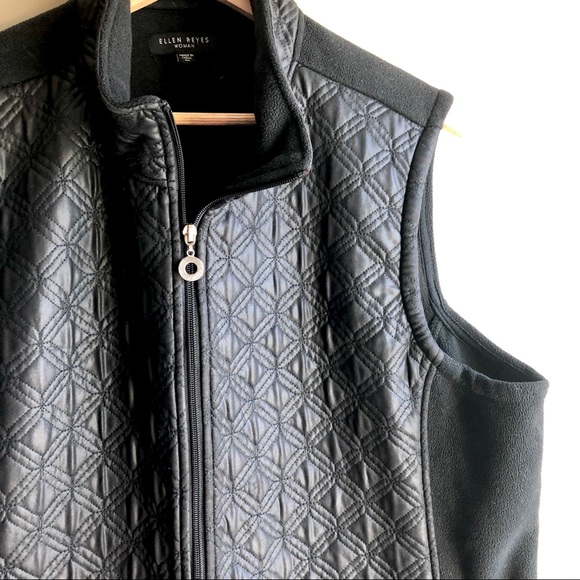 Ellen Reyes Fleece Quilted Vest - Picture 2 of 3